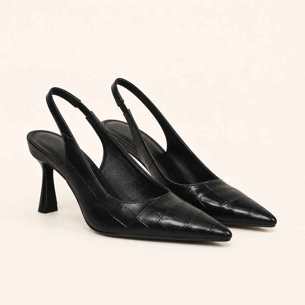 Pointed-toe pumps