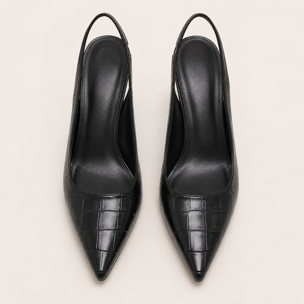 Pointed-toe pumps