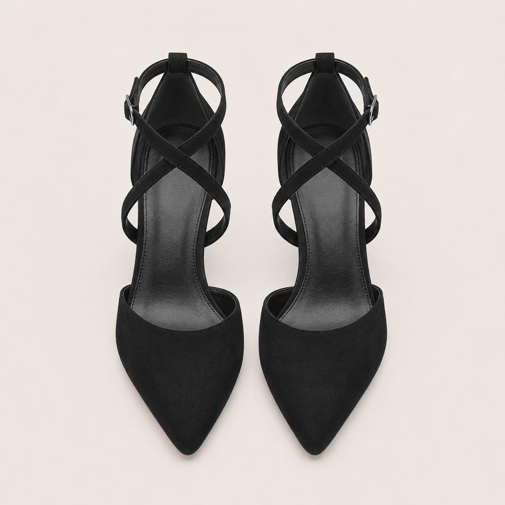 Escarpins sexy à bout pointu et talons aiguilles pour femme, talons fins, collection printemps 2026, style français, pointures 40 à 43, sandales à brides croisées.
