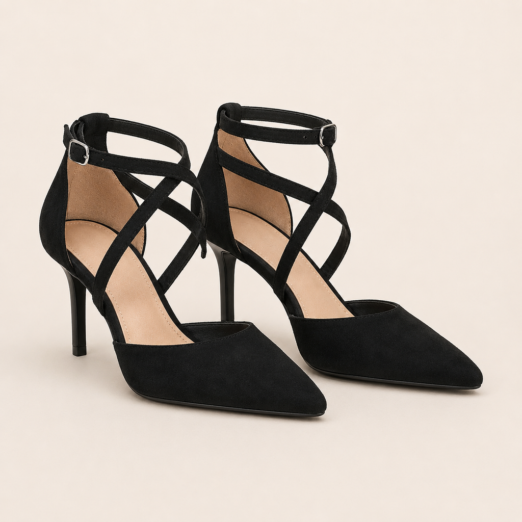 Escarpins sexy à bout pointu et talons aiguilles pour femme, talons fins, collection printemps 2026, style français, pointures 40 à 43, sandales à brides croisées.