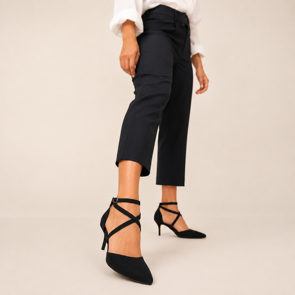 Escarpins sexy à bout pointu et talons aiguilles pour femme, talons fins, collection printemps 2026, style français, pointures 40 à 43, sandales à brides croisées.