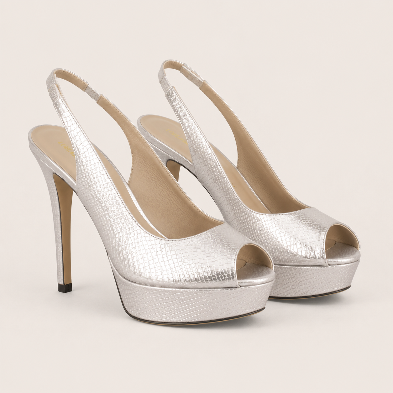 Escarpins femme, nouveaux talons hauts à plateforme de 14 cm, sandales sexy dorées et argentées à motif crocodile, bout ouvert, style gladiateur, chaussures de soirée pour femme